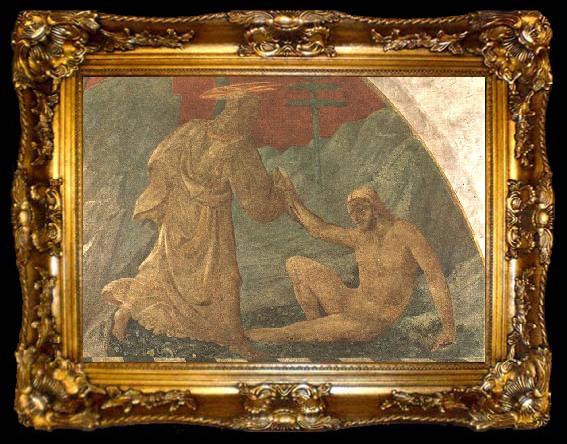 framed  UCCELLO, Paolo Creation of Adam, ta009-2